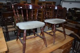 Two pub tavern styled dining chairs