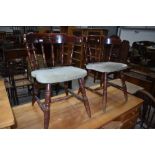 Two pub tavern styled dining chairs