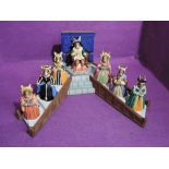 Seven Royal Doulton Bunnykins figures, The Tudor Collection, Henry VIII and his six wives on