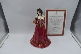 A Royal Worcester Compton & Woodhouse limited edition Figurine, The Fair Maiden Of Astolat 527/