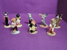 Eight Beswick Cats Chorus Figures, Purrfect Pitch CC1, Calypso Kitten CC2, RatCatcher Bilk CC4, Trad