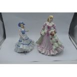 Two Coalport Figurines, Classic Elegance A Special Gift and Sentiments Special Celebration