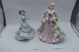 Two Coalport Figurines, Classic Elegance A Special Gift and Sentiments Special Celebration