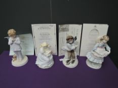 Four Coalport Compton & Woodhouse limited edition figurines, The Boy 6745/9500, Childhood Joys 1284