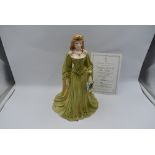 A Royal Worcester Compton & Woodhouse limited edition Figurine, The Golden Girl Of May 527/7500 with