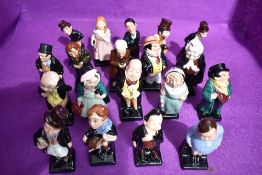 Nineteen Royal Doulton miniature figure studies from the Charles Dickens series including