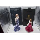 Two Royal Worcester Figurine, Spirit Of Summer, limited edition 302/9500 and Golden Moments Ruby