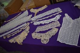 A selection of antique lace,tatting and more.