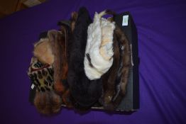 A box full of vintage fur tippets, collars and similar,including mink and ermine,useful for