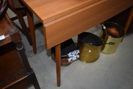 A vintage formica topped drop leaf kitchen table, width approx. 100cm