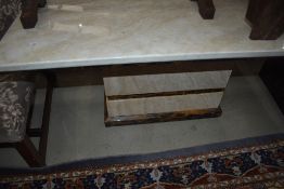 A modern marble effect coffee table in the classical style, approx. 110 x 60cm