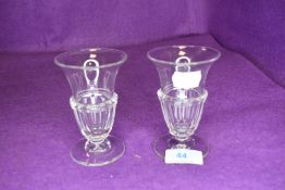 A pair of early Victorian trumpet shape jellies