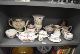 A selection of ceramics including Royal Crown Derby and Herend