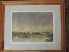 An oil painting, Ian Dunn, Glasson Dock Evening, signed, atrributed verso and dated(20)07, 26 x