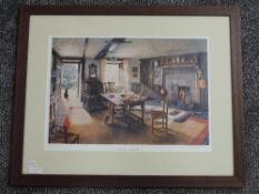 A Ltd Ed print, after Stephen Darbishire, Tea Time at Hill Top, 1995 National Trust centenary,