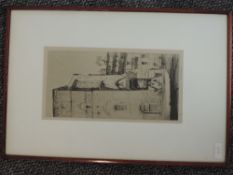 An etching, artist proof, after Samuel Chamberlain, In Sienna Italy, signed and attributed verso,