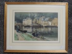 A watercolour, Geo Straton Ferrier, Dinanti Belgium, signed and dated 1896 and attributed verso,