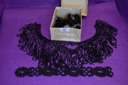 A selection of Victorian black jet necklace and similar
