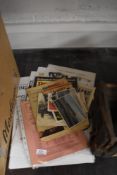 A selection of vintage ephemera and postcards