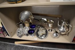 A selection of plated wares including table wares and tea wares