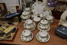 A part tea service by Colclough in the ivy design