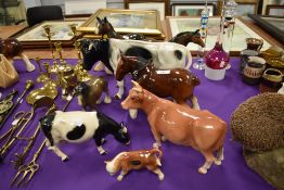 A selection of horse and cow figure studies including Coopercraft