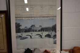 A large print of a bridge