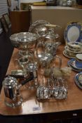 A fine selection of silver plated items including Fenton brothers bowl and tea set