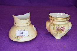 Two late Victorian Royal Worcester blush vases.