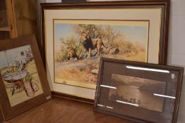 Three prints including David Shepherd signed and limited run