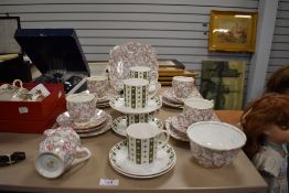 A part chintz tea service by Royal Standard May Medley and Susie Cooper coffee cups