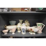 A selection of lustre ware ceramics including Royal Winton and Maling
