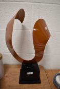 A modernist style metal sculpture by David Hunt lighting