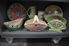 A selection of lustre ware ceramics including Arthur Wood and Maling