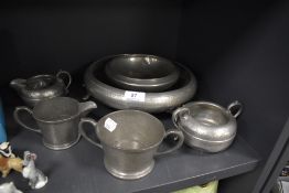 A selection of pewter wares including My Lady and Period Pewter