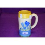 An art deco tankard Clarice Cliff in the blue crocus design