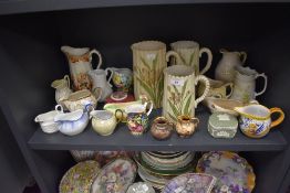 A selection of ceramics including Belleek and Portmeirion