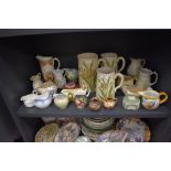 A selection of ceramics including Belleek and Portmeirion