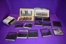 A collection of twenty glass plate photographs/Magic lantern slides of the Lake district and