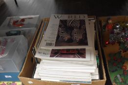 A large collection of World magazines