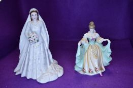 Two figure studies including Royal Albert Mary and Royal Worcester Queen