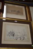 Two pencil sketches, attributed to Henry Harris Lines, Richmond, dated 1831, 22 x 33cm, and