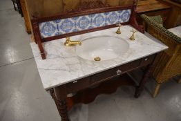 A reproduction wash stand in the Victorian style