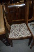 An early 20th Century stained frame dining chair