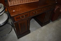 A fine 19th Century mahogany and inlaid desk or dressing table, width approx. 122cm
