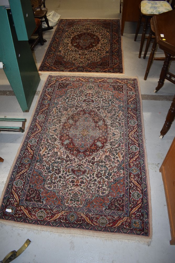 Two Persian style hearth rugs