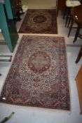 Two Persian style hearth rugs