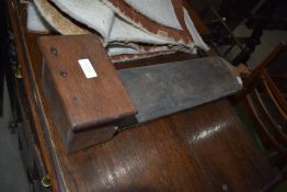 A 19th Century oak knife sharpener
