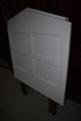 A pair of painted panel style headboards