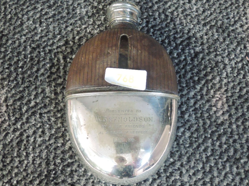 A selection of silver plated items including a Victorian hip flask, eggery, cased and loose flatware - Image 2 of 2